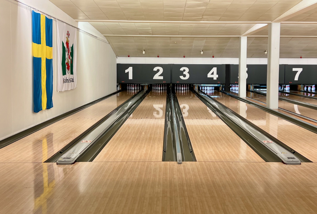 Bowling alleys.