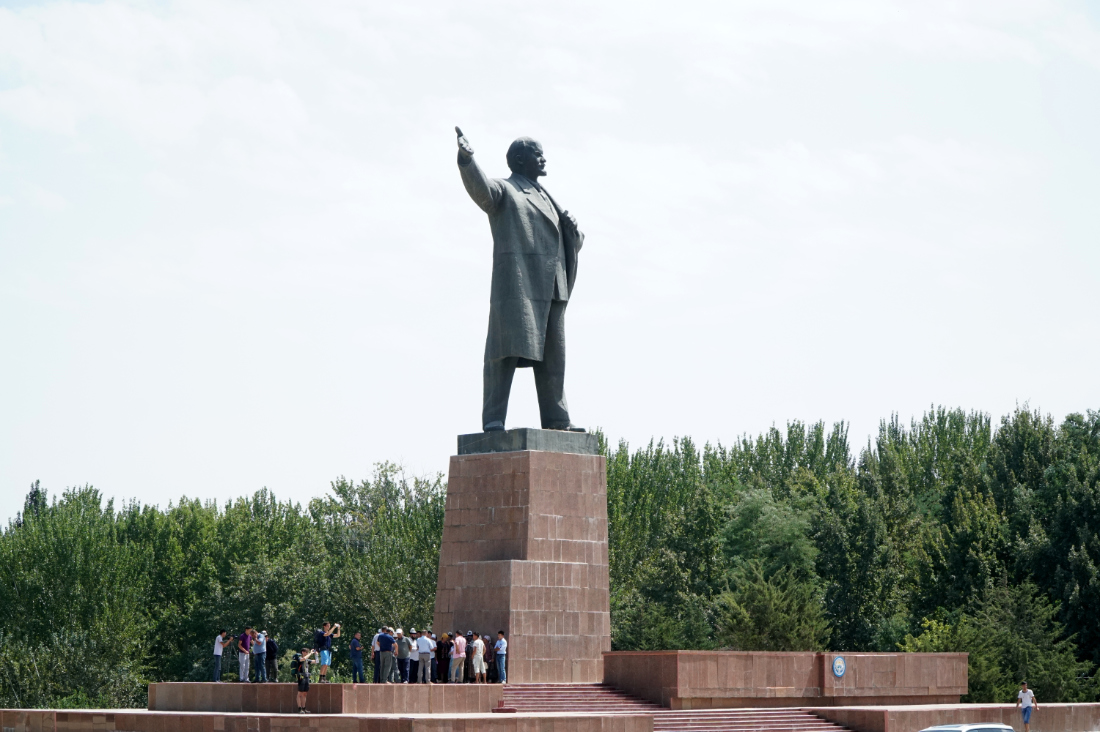Statue of Lenin in Kyrgyzstan.