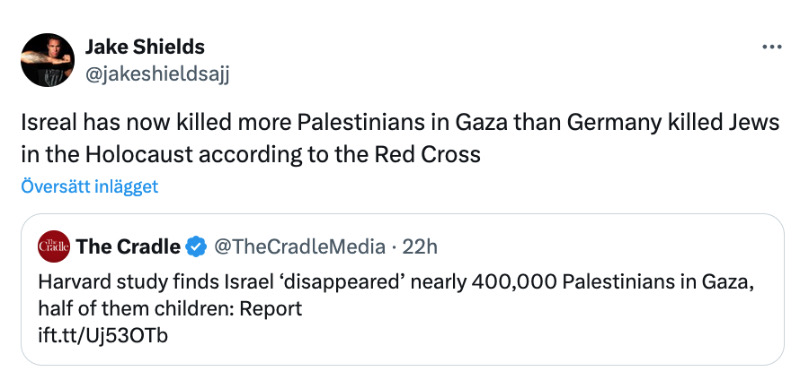 Palestinian propaganda message.