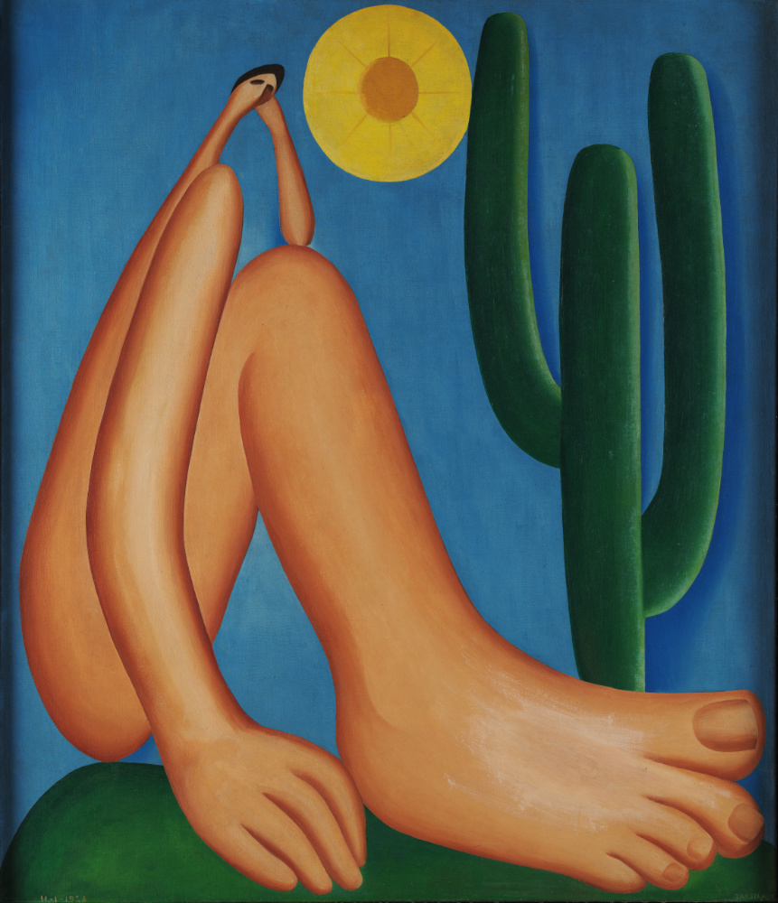 A painting by Brasilian artist Tarsila do Amaral.